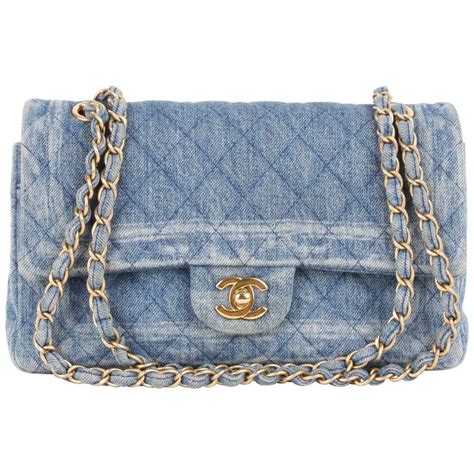 chanel denim 2 compartment bag